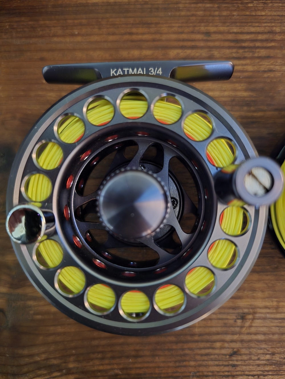 KATMAI KASTKING and White River 3/4 Fly Fishing Reel with Bright Yellow Line